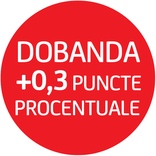 Dobanda +0,3 puncte procentuale